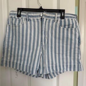 American eagle Striped Blue and White Women Shorts